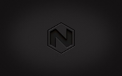 nikola carbon-logo, 4k, grunge-kunst, carbon-hintergrund, kreativ, nikola-schwarz-logo, automarken, nikola-logo, nikola