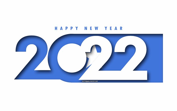 Mutlu Yıllar 2022 Somali, beyaz arka plan, Somali 2022, Somali 2022 Yeni Yıl, 2022 kavramları, Somali, Somali Bayrağı