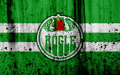 4k, Rogle, grunge, hockey club, SHL, Sweden, stone texture, hockey, Rogle BK