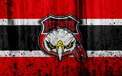 4k, Malmo Redhawks, grunge, hockey club, SHL, Sweden, stone texture, hockey, Malmo Redhawks HK