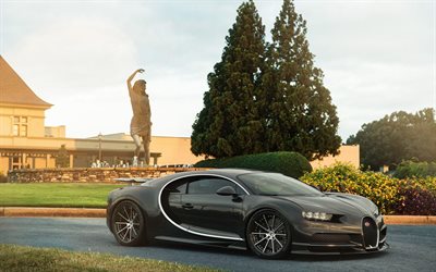 Bugatti Chiron, tuning, 2017 voitures, Forgiato Roues en carbone, Chiron, Bugatti