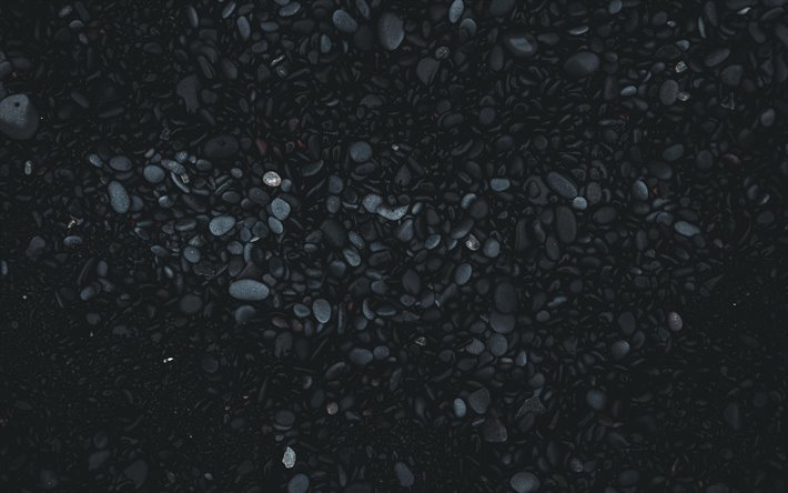 mar nero ciottoli texture, pietra, texture, ciottoli, sfondo, costa, vista dall&#39;alto