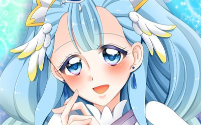 Yakushiji Santu&#225;rio De Nossa Senhora, manga, Pretty Cure, o cabelo azul, HUGtto Bastante Cura