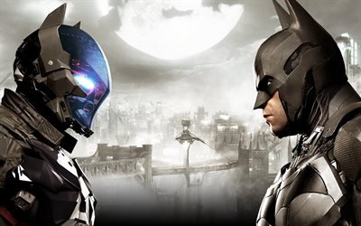 Batman, el Destino de Arkham, 2018, carteles, material promocional, superh&#233;roes, Arkham Knight