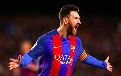 Messi, joy, goal, Barcelona, La Liga, Spain, Barca, Lionel Messi, football stars, Leo Messi