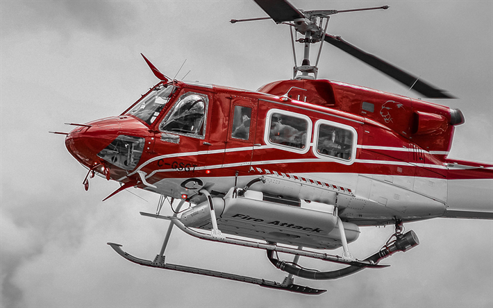 Bell 212, helic&#243;ptero de bomberos, de la Campana, la aviaci&#243;n civil, el Helic&#243;ptero Bell
