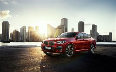 4k, BMW X4, parking, 2018 cars, G02, new X4, german cars, BMW