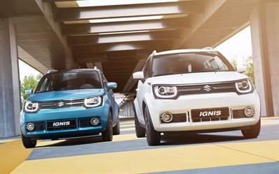 Suzuki Ignis, 4k, rua, 2018 carros, carros compactos, Ignis, Suzuki