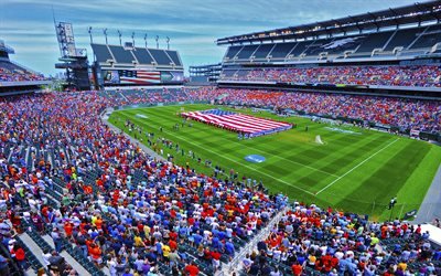 Gillette Stadium, 4k, HDR, NFL, New England Patriots, USA, America, Foxborough