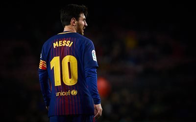 Lionel Messi, from the back, match, FC Barcelona, La Liga, Spain, Barca, Messi, Barcelona, football stars, Leo Messi