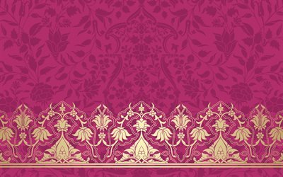 ヴィンテージのピンクの食感, 花柄デザイン, 花の質感のパターン, 贅沢な背景