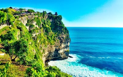 Bali, Indian Ocean, coast, tropics, mountains, Malay Archipelago, Indonesia