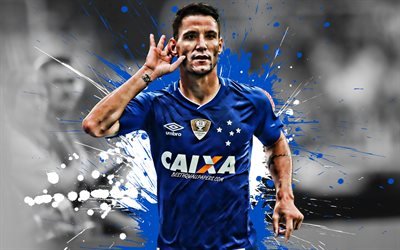 Thiago Neves, Cruzeiro FC, Brazilian football player, midfielder, goal, joy, creative art, Serie A, Brazil, Cruzeiro Esporte Clube, Neves