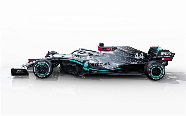 2020, Mercedes-AMG F1 W11 EQ Prestanda, 4k, side view, exteri&#246;r, Formel 1, F1 2020, racing bil, W11, Mercedes AMG Petronas Motorsport