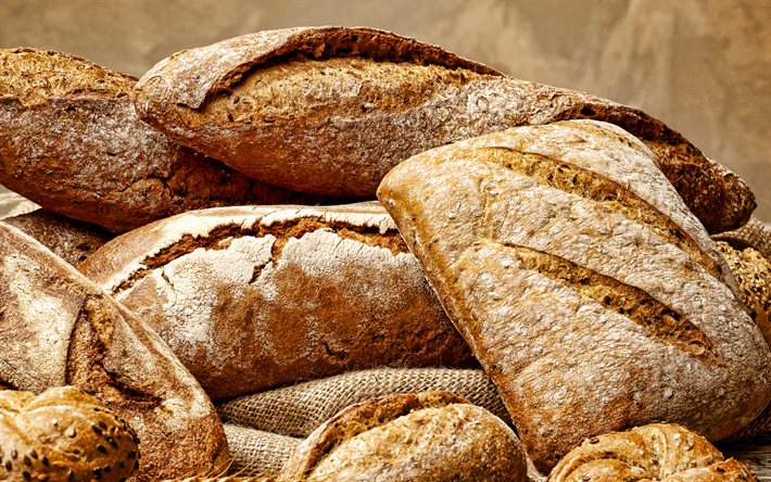 different bread, loaves of bread, bread concerts, Rye bread