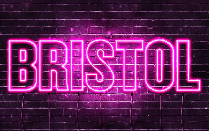ダウンロード画像 ブリストル 4k 壁紙名 女性の名前 ブリストルの名前 紫色のネオン テキストの水平 写真とブリストルの名前 フリー のピクチャを無料デスクトップの壁紙