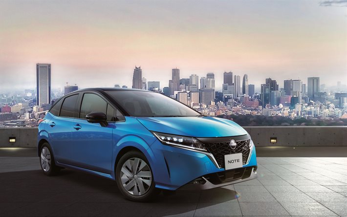 Nissan Note e-POWER, 4k, 2021 cars, electric cars, JP-spec, E13, 2021 Nissan Note, japanese cars, Nissan