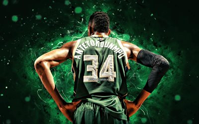 Download wallpapers Giannis Antetokounmpo, 4k, back view ...