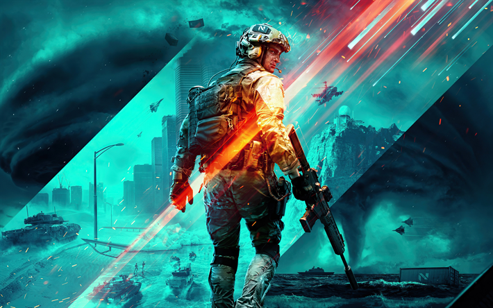 Battlefield 2042, 2022, affiche, mat&#233;riel promotionnel, Battlefield 6, nouveaux jeux