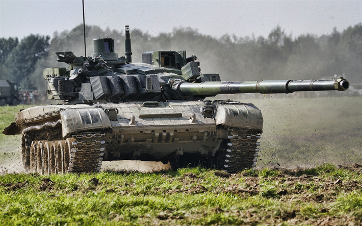 T-72, offroad, tanks, HDR, Russian Army, green camouflage, T-72 Ural, armored vehicles, shooting range