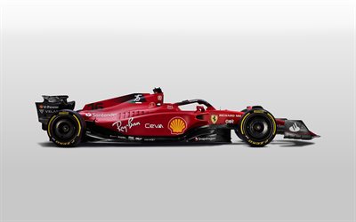 2022, Ferrari F1-75, 4k, side view, Scuderia Ferrari, Formula 1, exterior, F1-75, F1 2022 racing cars, Ferrari