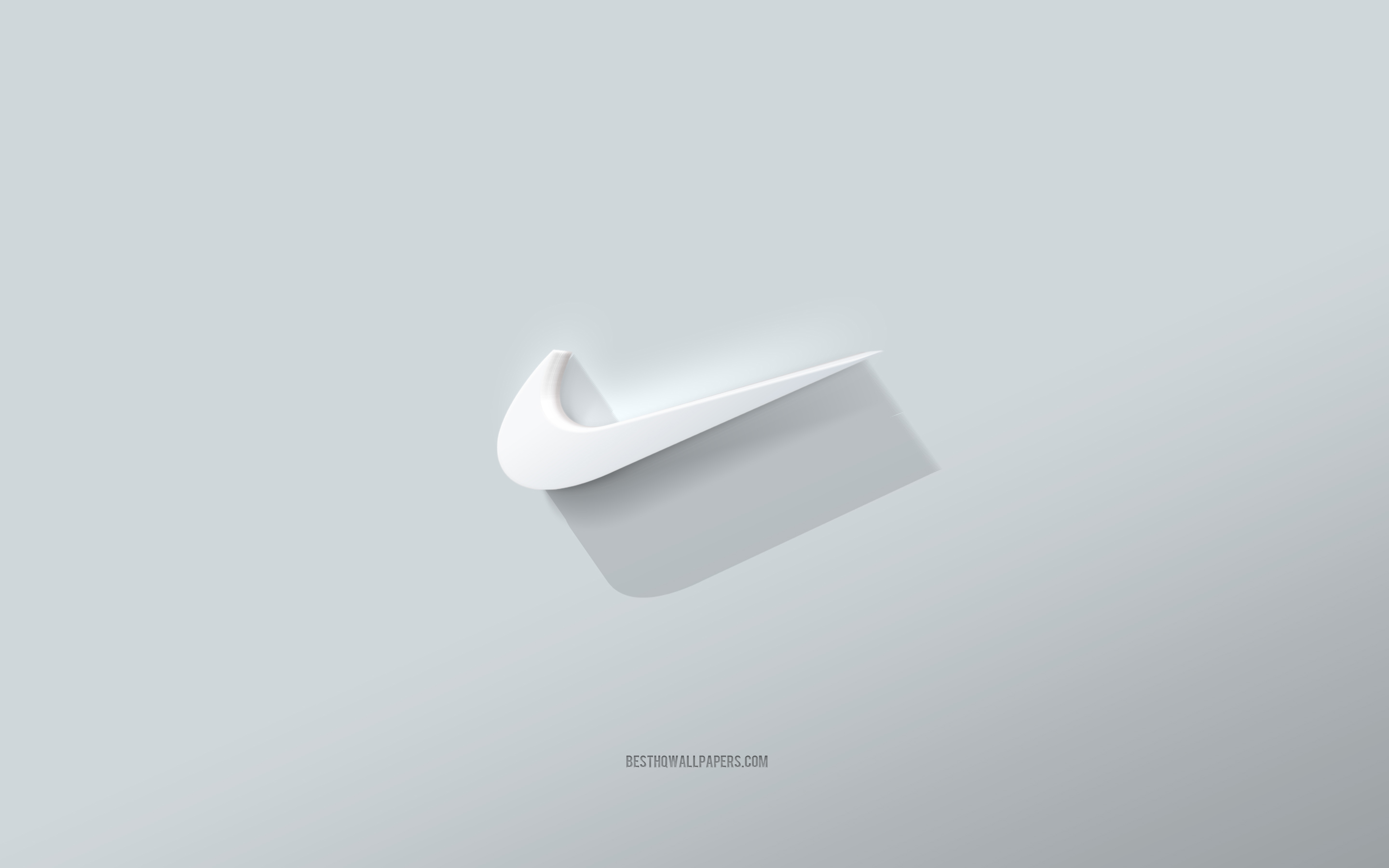 Download wallpapers Nike logo, white background, Nike logo, 3d art, Nike, 3d Nike emblem for desktop with 1024x1024. High Quality HD pictures wallpapers