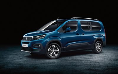 Peugeot Rifter Long, 4k, 2018 cars, minivans, new Rifter, Peugeot