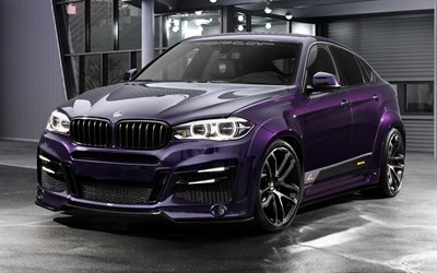 Lumma CLR X6R, 4k, 2018 cars, BMW X6, F16, TopCar, tuning, purple X6, BMW