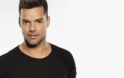 Ricky Martin, 4k, プエルトリカシンガー, スター, 肖像, 男, 驚, エンリケ-Mart&#237;n Morales
