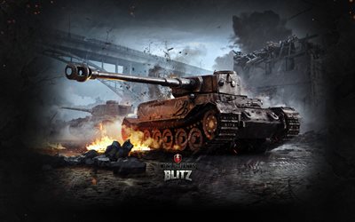 World of Tanks Blitz, WoT, Tiger 1, online game, German tank, World War II