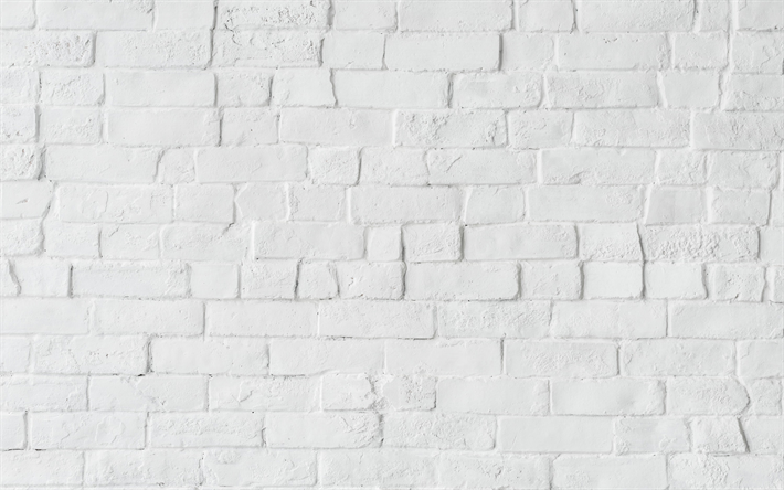 blanc, mur de briques, grunge, briques blanches, close-up, des briques de textures, brickwall, briques, mur