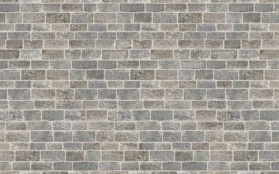 灰色のレンガの壁, グランジ, 灰色のレンガ, 近, レンガの質感, brickwall, レンガ, 壁