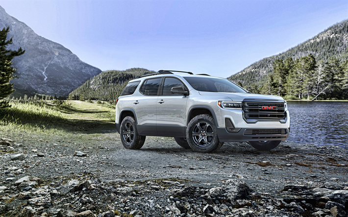 GMC Acadia AT4, 4k, offroad, 2019 voitures, Vus, voitures am&#233;ricaines, 2019 GMC Acadia, GMC