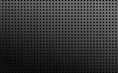 metal dotted texture, black metal background, metal grid, metal textures, black background