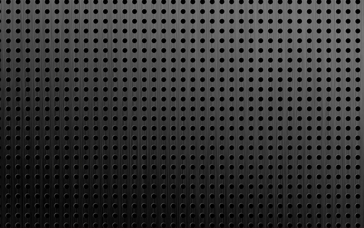 metal dotted texture, black metal background, metal grid, metal textures, black background