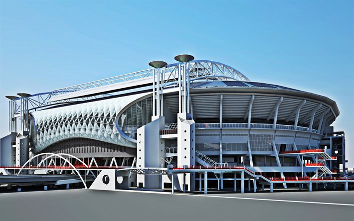 Johan Cruyff, Arena, Amsterdam Arena est un stade de football &#224; Amsterdam, pays-bas, de l&#39;AFC Ajax-stade-un sport moderne de l&#39;ar&#232;ne, de l&#39;AFC Ajax