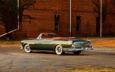 Chrysler Imperial Convertible, back view, 1955 cars, retro cars, american cars, 1955 Chrysler Imperial, Chrysler