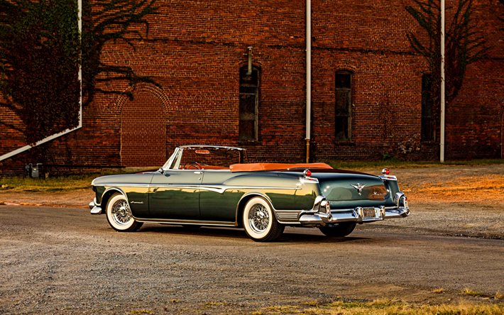 Chrysler Imperial Convertible, vue de dos, 1955 voitures, voitures r&#233;tro, des voitures am&#233;ricaines, 1955 Chrysler Imperial, Chrysler