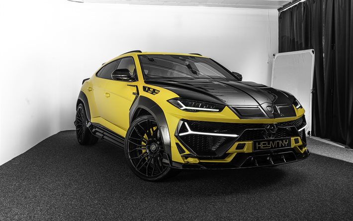 Lamborghini Urus Keyrus, 2020, Keyvany, keltainen urheilu MAASTOAUTO, tuning Urus, uusi keltainen Urus, italian urheiluautoja, Lamborghini