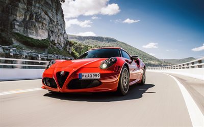 Alfa Romeo 4C, 4k, 2020-autot, tie, sportscars, Alfa Romeo 960, italian autot, Alfa Romeo