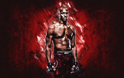 Mike Rodriguez, UFC, american fighter, portrait, red stone background, Ultimate Fighting Championship