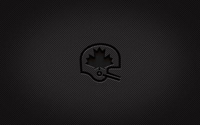 CFL carbon logo, 4k, grunge art, Canadian Football League, carbon background, creative, CFL black logo, sports league, CFL logo, CFL