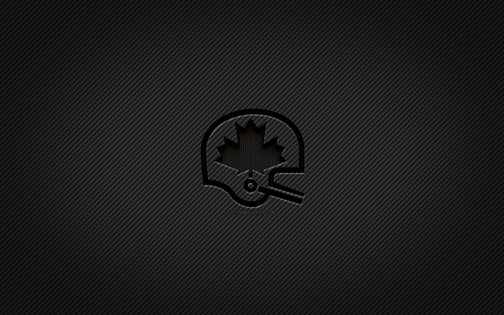 logo de carbone de la lcf, 4k, grunge art, ligue canadienne de football, fond de carbone, cr&#233;atif, logo noir de la lcf, ligue sportive, logo de la lcf, lcf