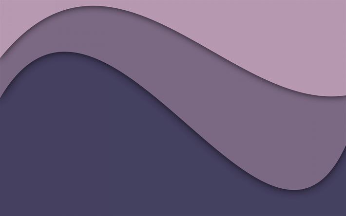 waves, violet material, geometry, android