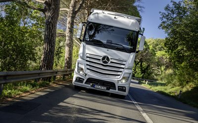 Mercedes-Benz Actros, 4k, 2018 camion Actros 1853 LS, semi-rimorchio camion Mercedes Actros, LKW, camion, Mercedes