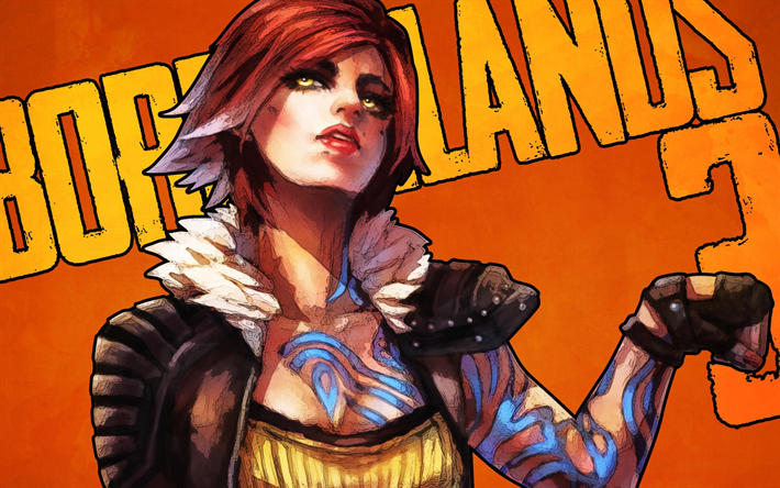 Lilith, Siren class, Borderlands 3, game character, art, main characters, Borderlands, Dionysus planet