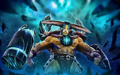 Elder Titan, darkness, Dota 2, monster, artwork, Dota2, warrior with hammer, Elder Titan Dota