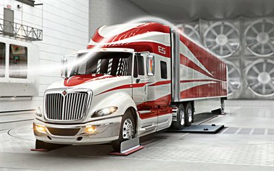 International Prostar ES, 2019, Navistar, camion, &#224; l&#39;ext&#233;rieur, en soufflerie, International Camions