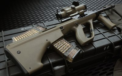 Steyr AUG, rifle de asalto, el Ej&#233;rcito Universal Rifle, OTAN, rifle de asalto Bullpup, StG 77, rifle de Asalto 77, weapons