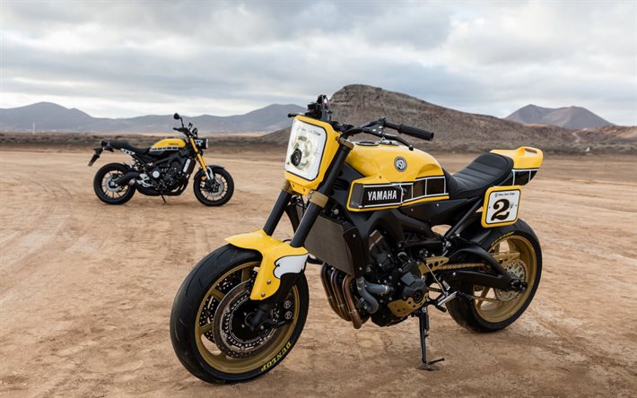 Yamaha XSR900, en 2020, la ville de moto, tuning XSR900, nouveau jaune XSR900, japonais de motos, Yamaha